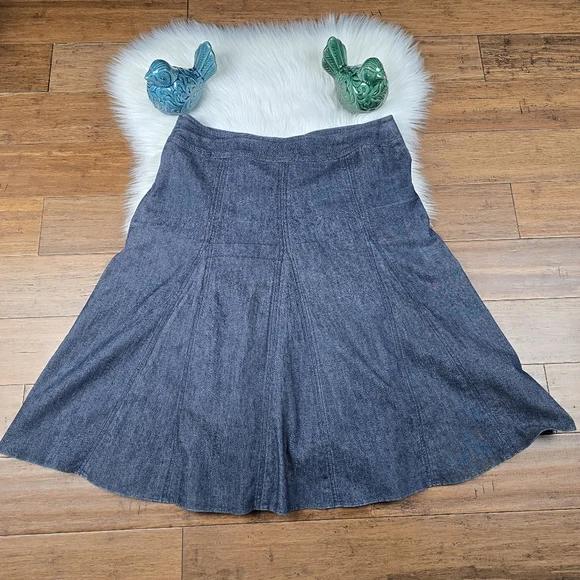 Sandro Denim A Line Mini Skirt Size 12 - Picture 6 of 11